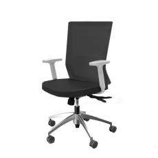 Кресло для персонала Iron с регулируемыми подлокотниками белый каркас ткань CW/AC 