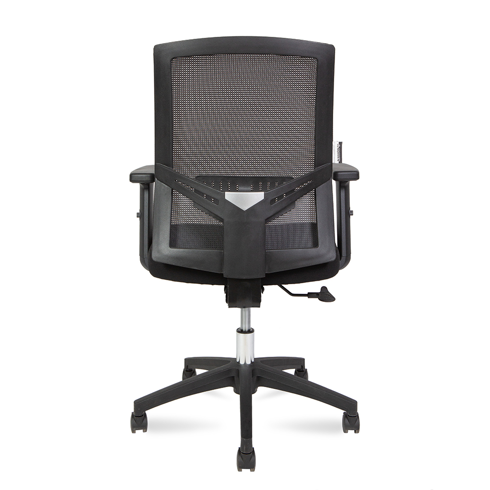 Кресло офисное Norden / Торонто LB / черный пластик / черная сетка / черная ткань