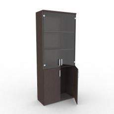 Шкаф для документов высокий со стеклом 790x370x1960 2Ш.005.3 Style