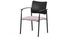 Кресло офисное с подл.Pinko Jade9502/Ткань серая/Пластик черный