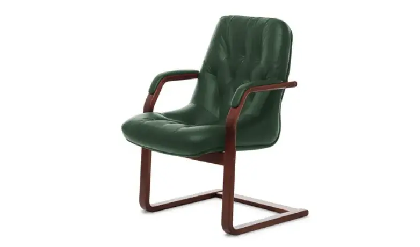 Кресло офисное Premier C Темн.Орех/Натур. кожа/Темн.Зеленый