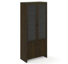 Шкаф комбинированный кант орех 940x450x2110 WOOD LA202 NA Wood