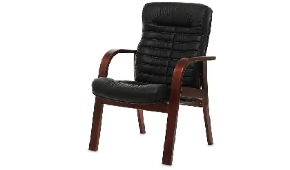 Кресло офисное Orion Wood D Темн.Орех/Натур. кожа/Черный
