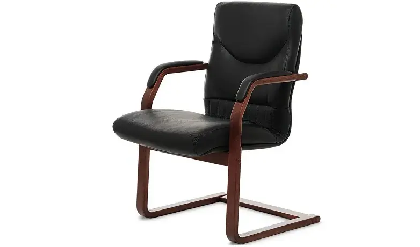 Кресло офисное Swing C Темн.Орех/Натур. кожа/Черный