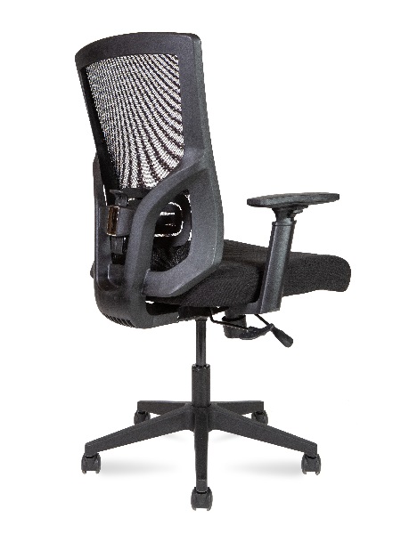 Кресло офисное Norden LA-035 black / Гарда LB / черный пластик / черная сетка / черная сидушка