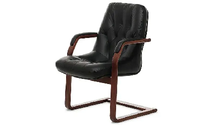 Кресло офисное Premier C Темн.Орех/Натур. кожа/Черный