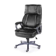Кресло офисное Norden / Мэдисон / (black) серый пластик / черная экокожа