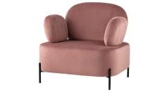 Кресло Кэнди с подлокотниками велюр пыльно-розовый
