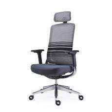 Кресло для руководителя с подголовником каркас черный Hip сетка