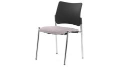 Кресло офисное без подл.Pinko Jade9502/Ткань серая/Ножки хром