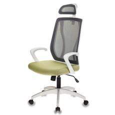 Кресло для руководителя Бюрократ MC-W411-H белый пластик сетка (Серая/Зеленая)