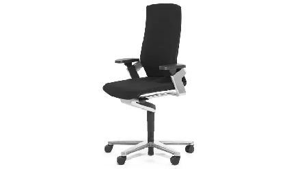 Кресло офисное fiberflex ON/Ткань Черная/Крестовина Алюмин.