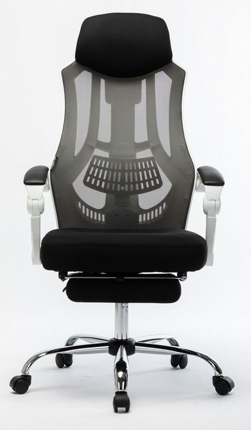 Кресло офисное Norden 007 (белый пластик / черная ткань / черная сетка)		