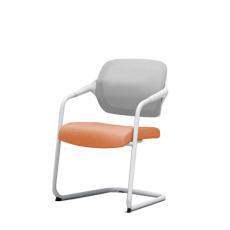 Кресло для посетителя Winger ткань CW (серая/оранжевая)