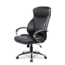 Кресло руководителя бизнес-класса H-9582L-1K College кожа PU (Черная экокожа)