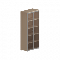 Шкаф для документов со стеклянными дверями в рамке 90x46x197 ПФ 780 Профи (Солнечный клен)