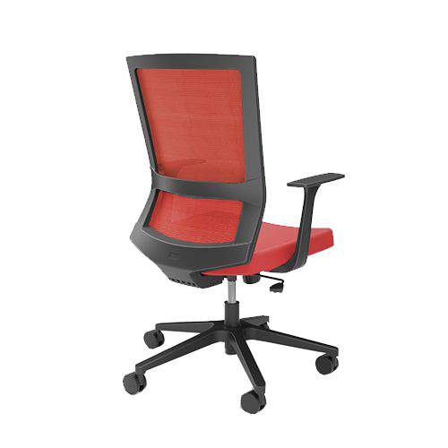 Кресло для персонала Iron с фиксированными подлокотниками без поддержки черный каркас ткань CW 