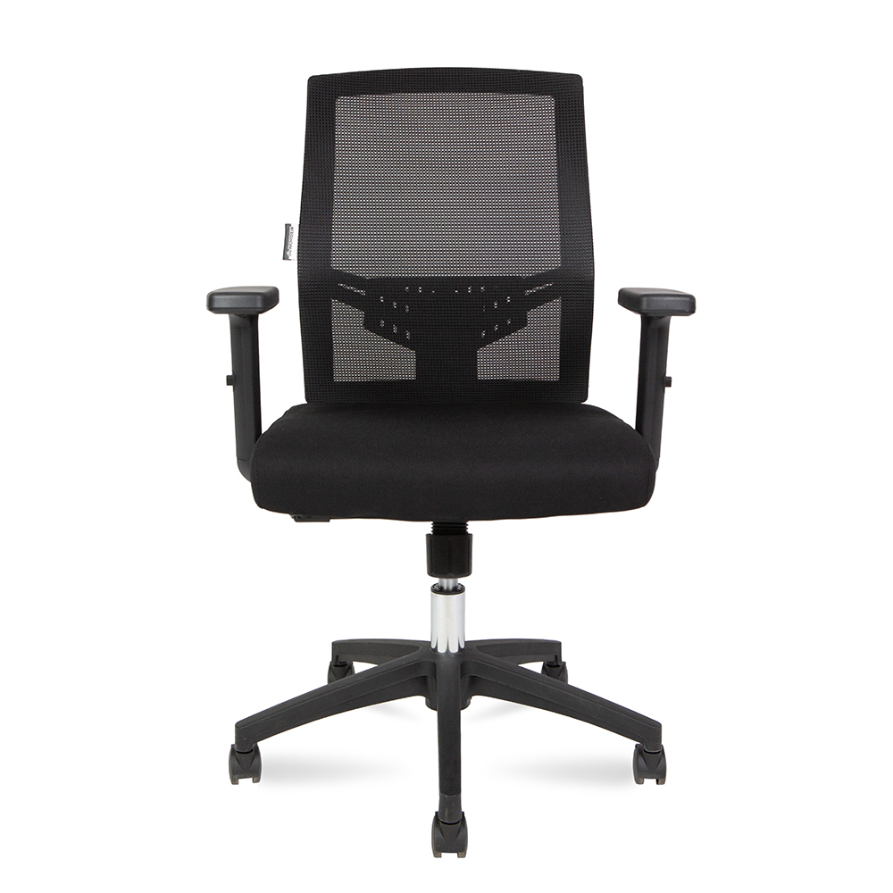 Кресло офисное Norden / Торонто LB / черный пластик / черная сетка / черная ткань